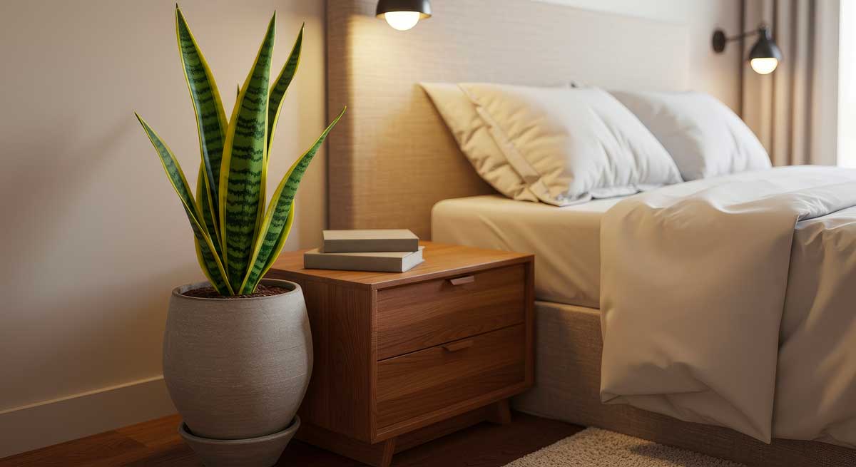 Sansevieria in camera da letto